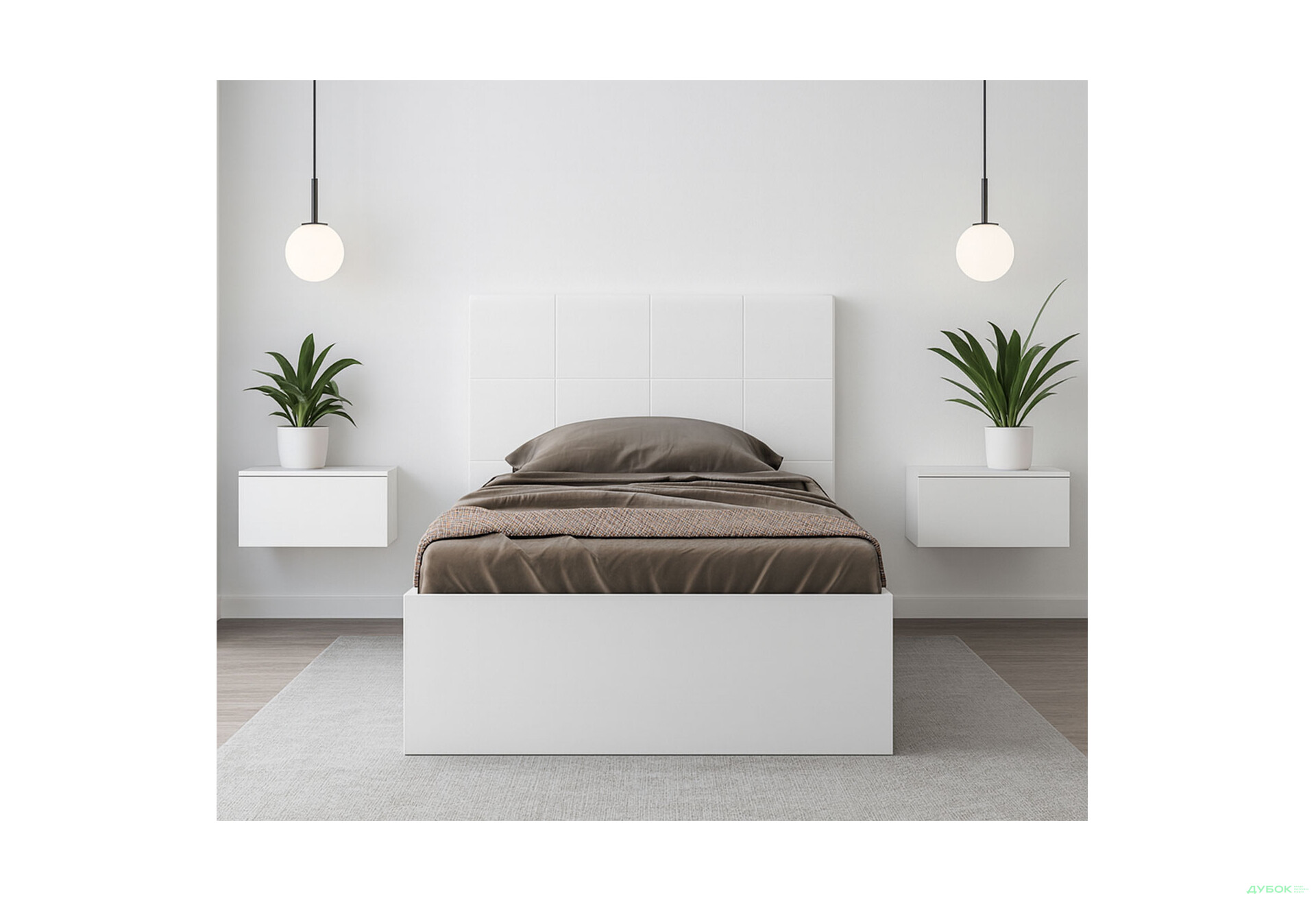 Кровать MiroMark Фемили 90х200 см с каркасом, белая - Изображение 2 Изображение 2 - Кровать MiroMark Фемили 90х200 см с каркасом, белая