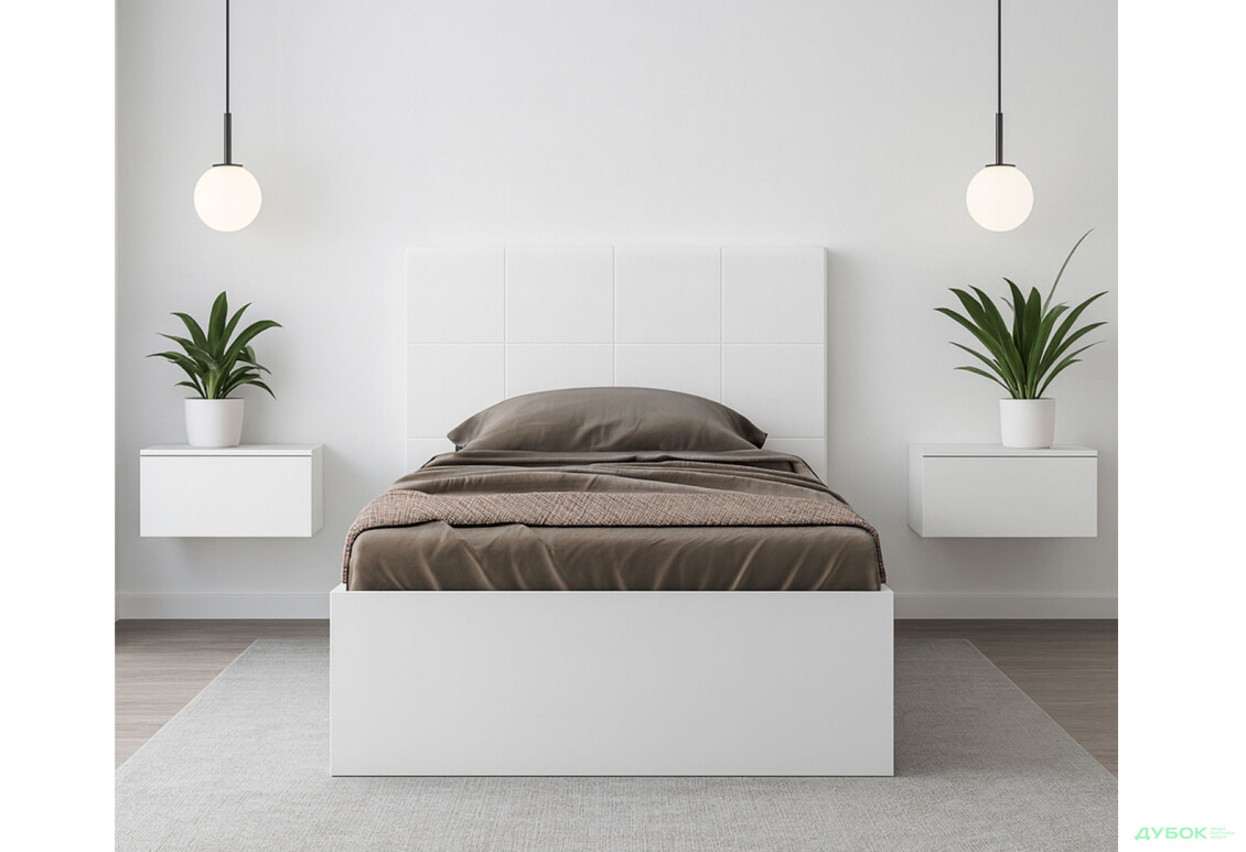 Кровать MiroMark Фемили 90х200 см с каркасом, белая - Изображение 2 Изображение 2 - Кровать MiroMark Фемили 90х200 см с каркасом, белая