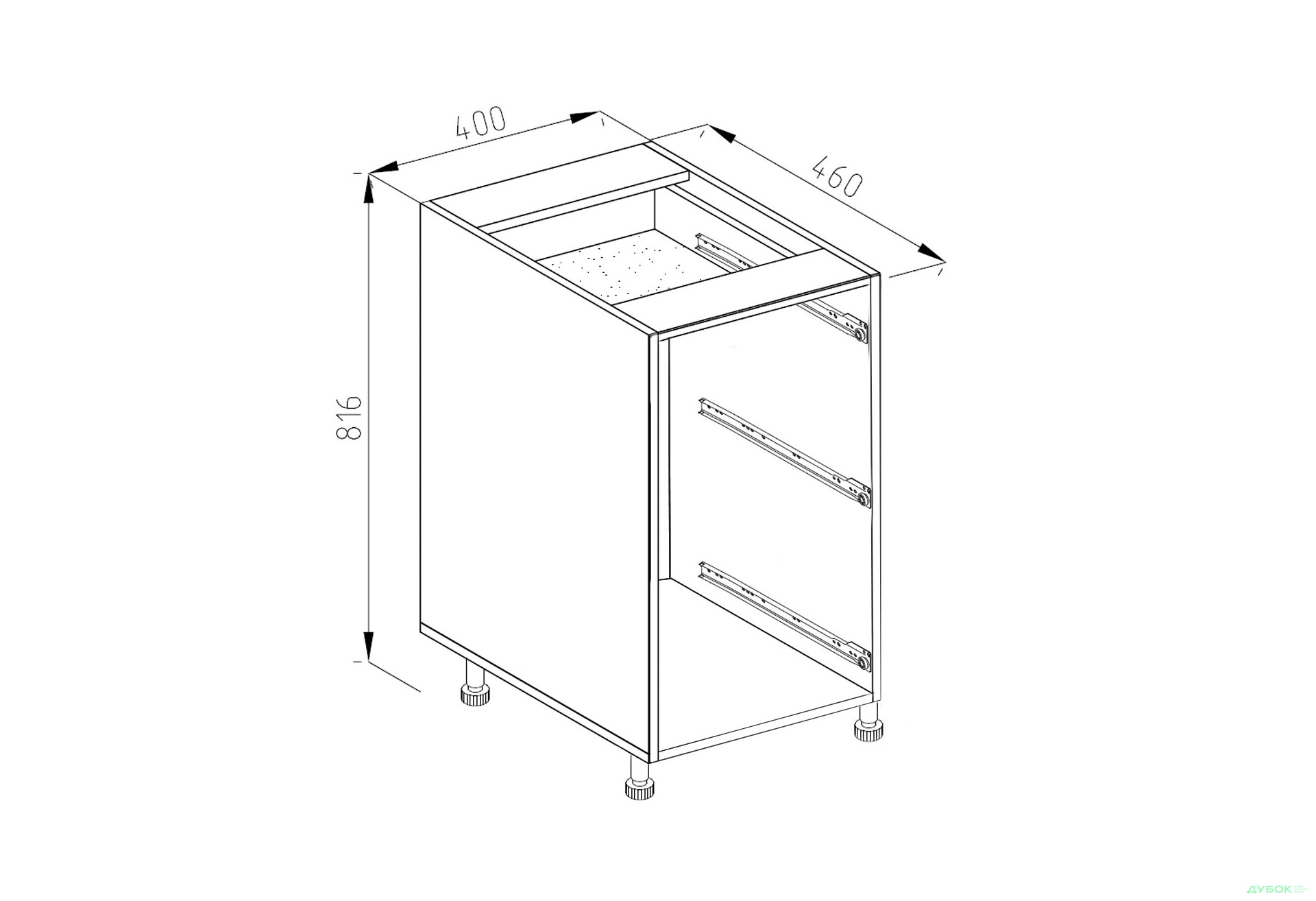Корпус Н 40 Ш Svit Mebliv - Изображение 1 Изображение 1 - Корпус Н 40 Ш Svit Mebliv