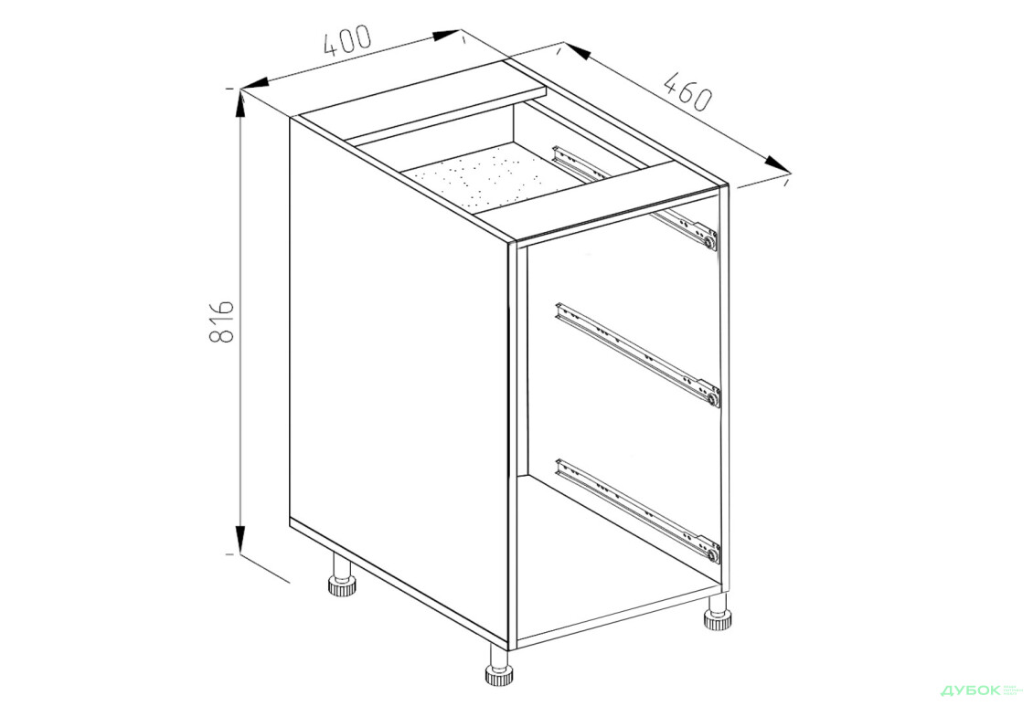 Корпус Н 40 Ш Svit Mebliv - Изображение 1 Изображение 1 - Корпус Н 40 Ш Svit Mebliv