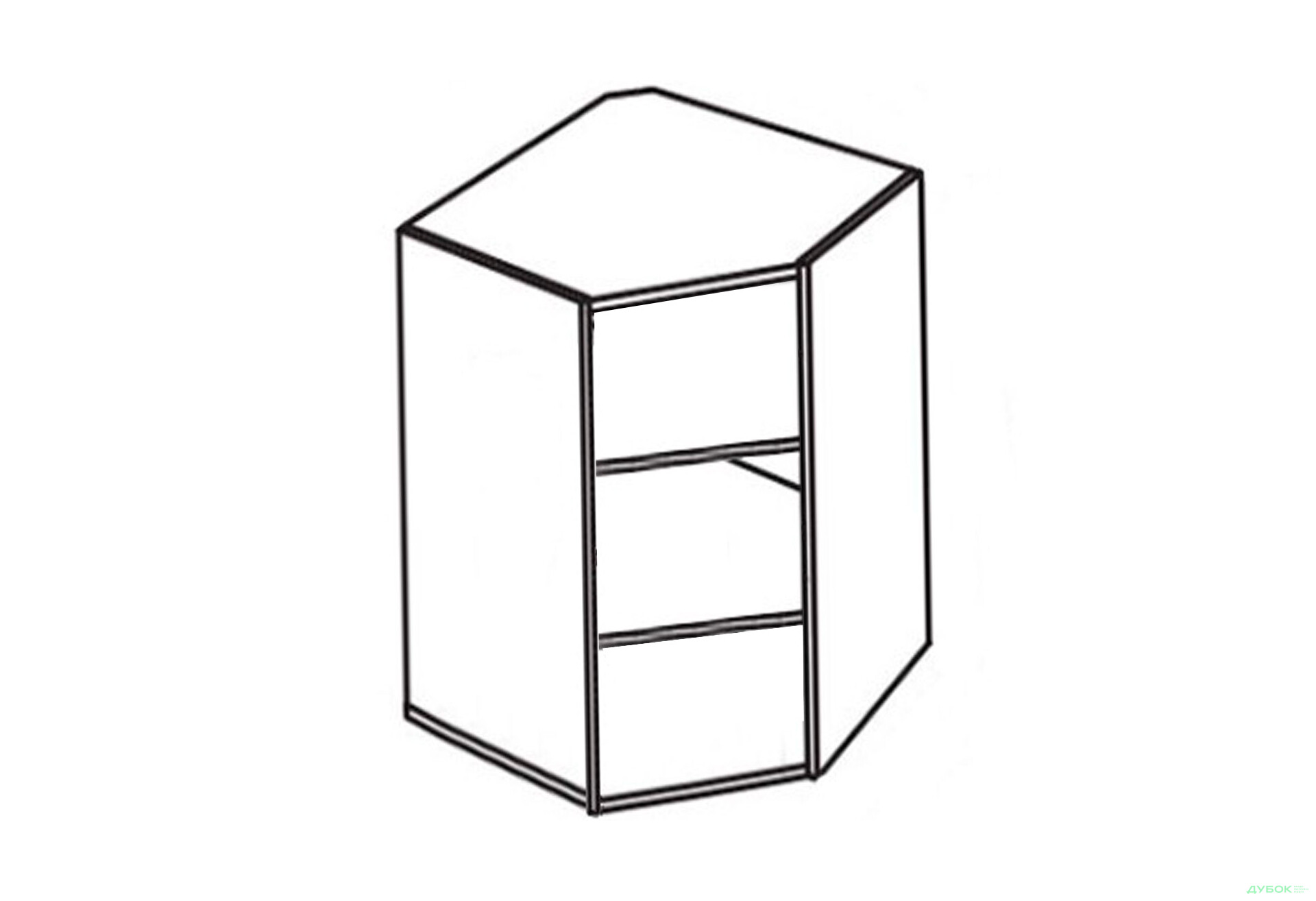Зображення 1 - Корпус В 57х57 кут (h 920) Світ Меблів