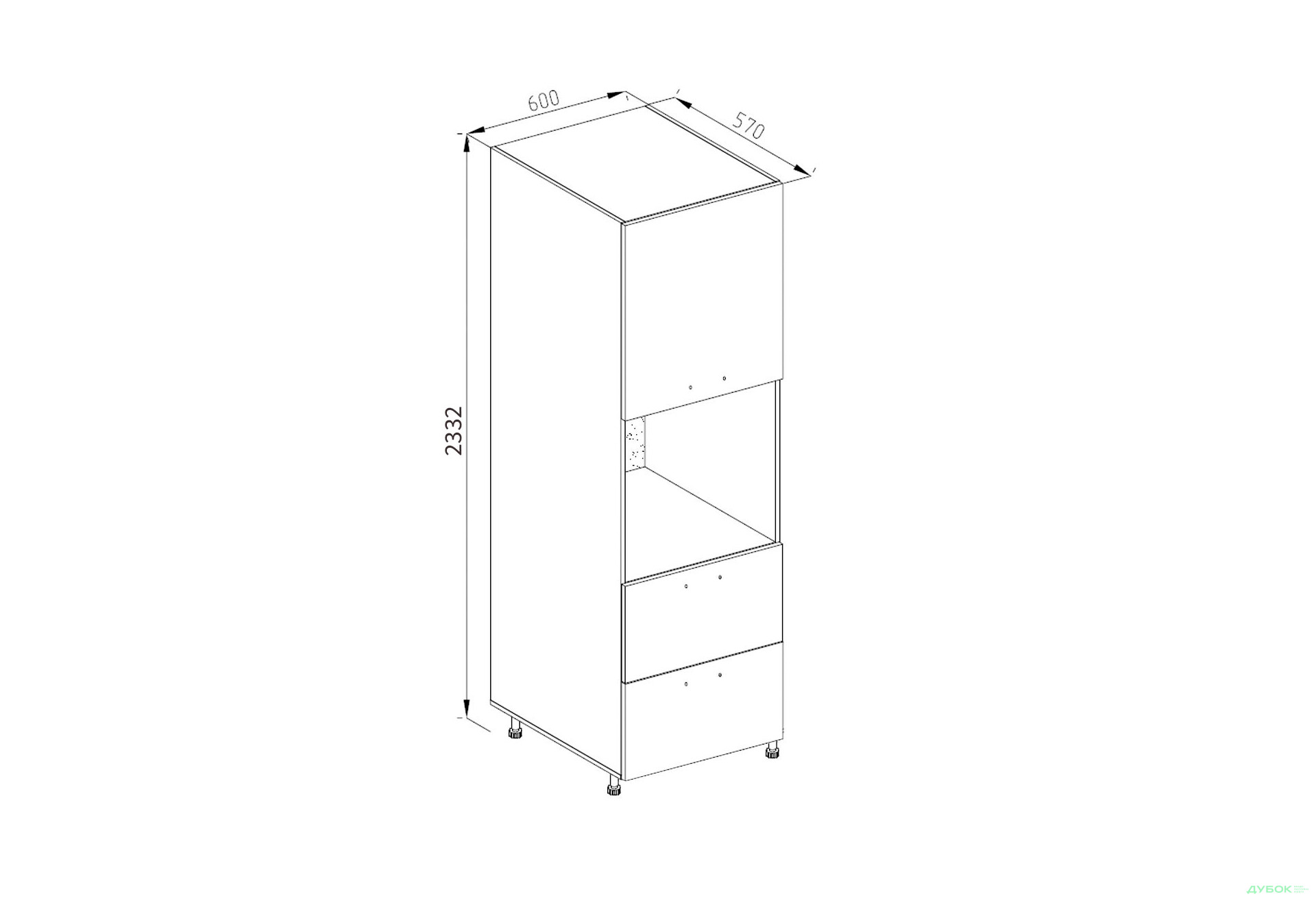 Изображение 1 - П 60 ДШ LUX (h-920) Софи Svit Mebliv
