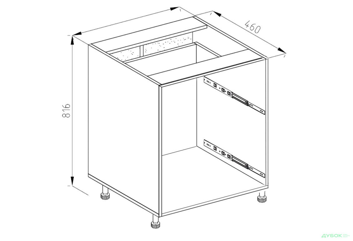 Корпус Н 80 Ш LUX Svit Mebliv