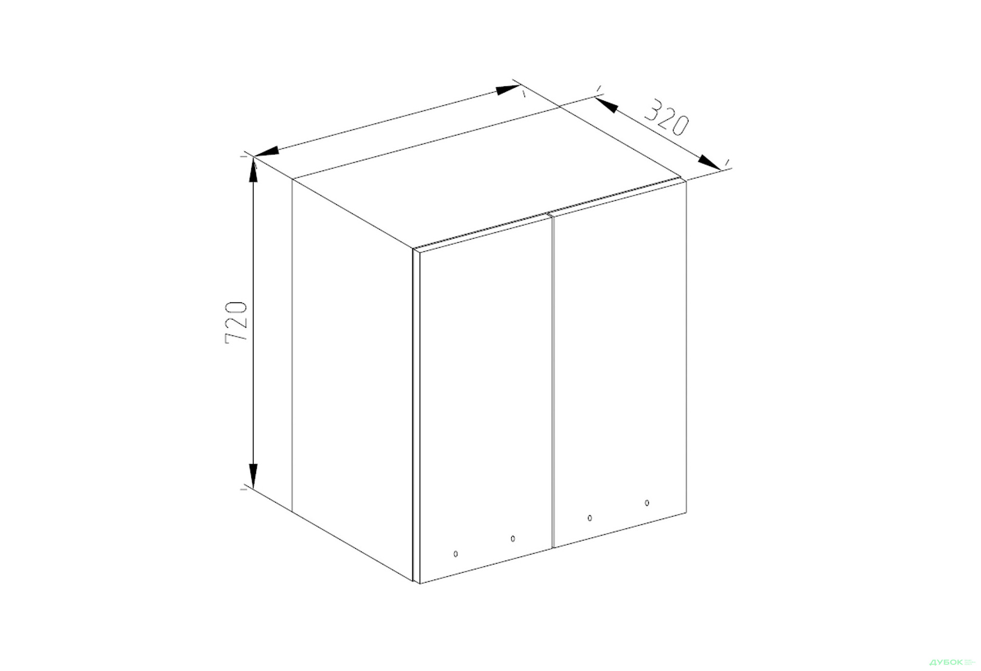Зображення 1 - В 60 (фасад ДСП) Марго Світ Меблів