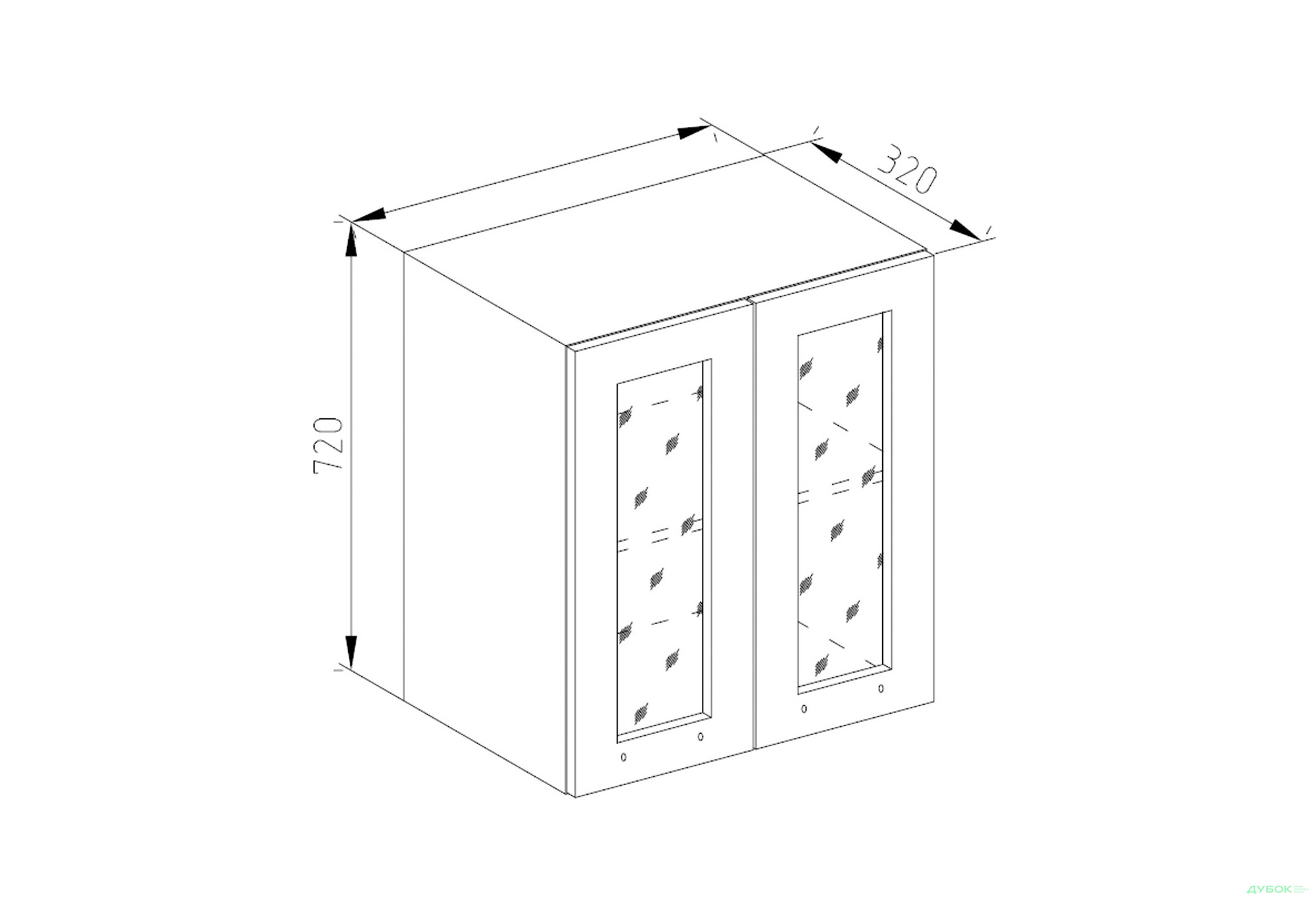 Зображення 1 - В 80 Ск (фасад ДСП) Марго Світ Меблів