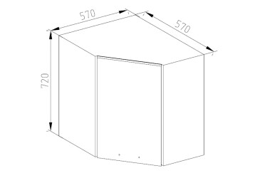 В 57х57 кут (фасад ДСП) Марго Світ Меблів