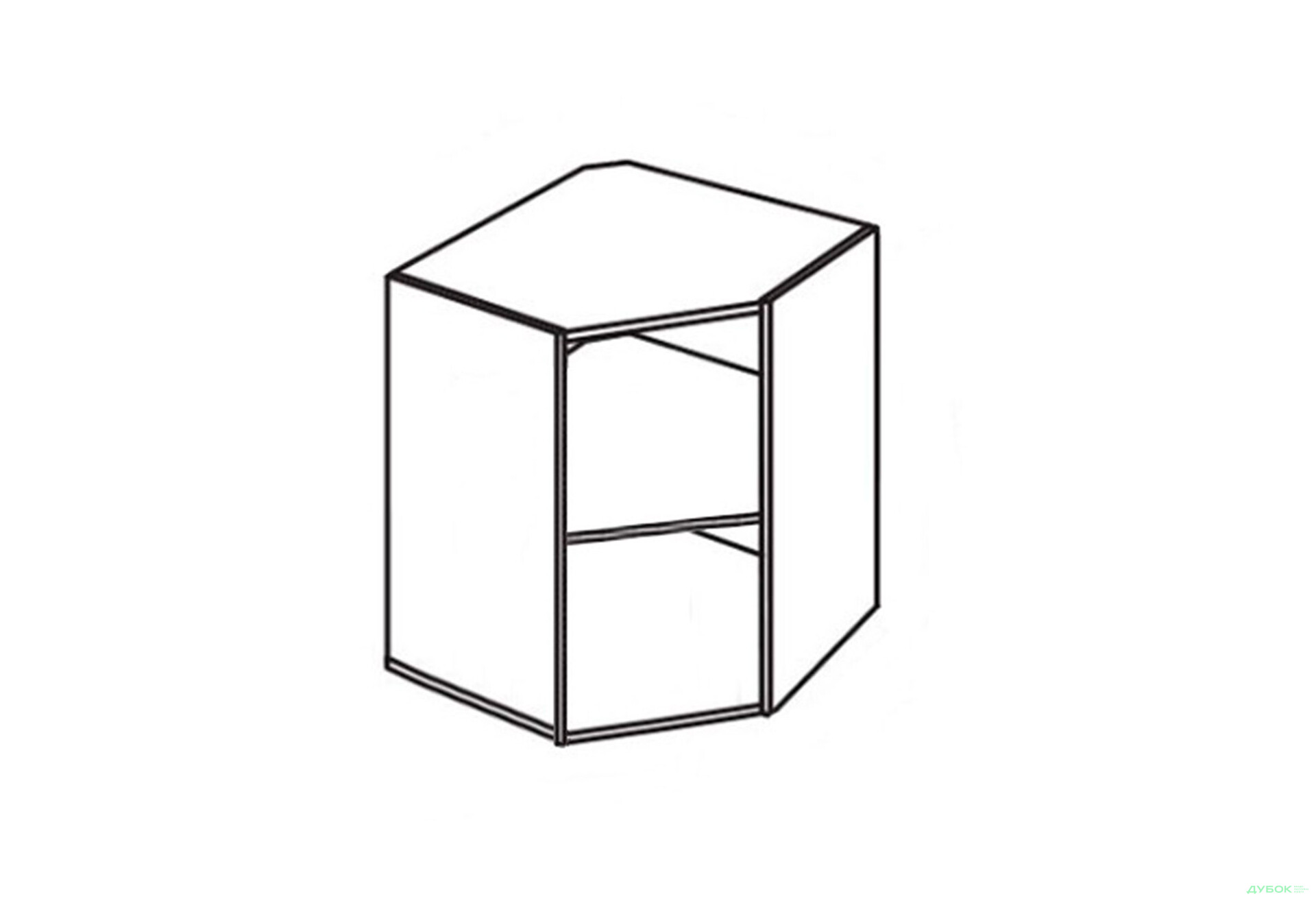 Зображення 1 - Корпус В 57х57 кут (h-720) Світ Меблів