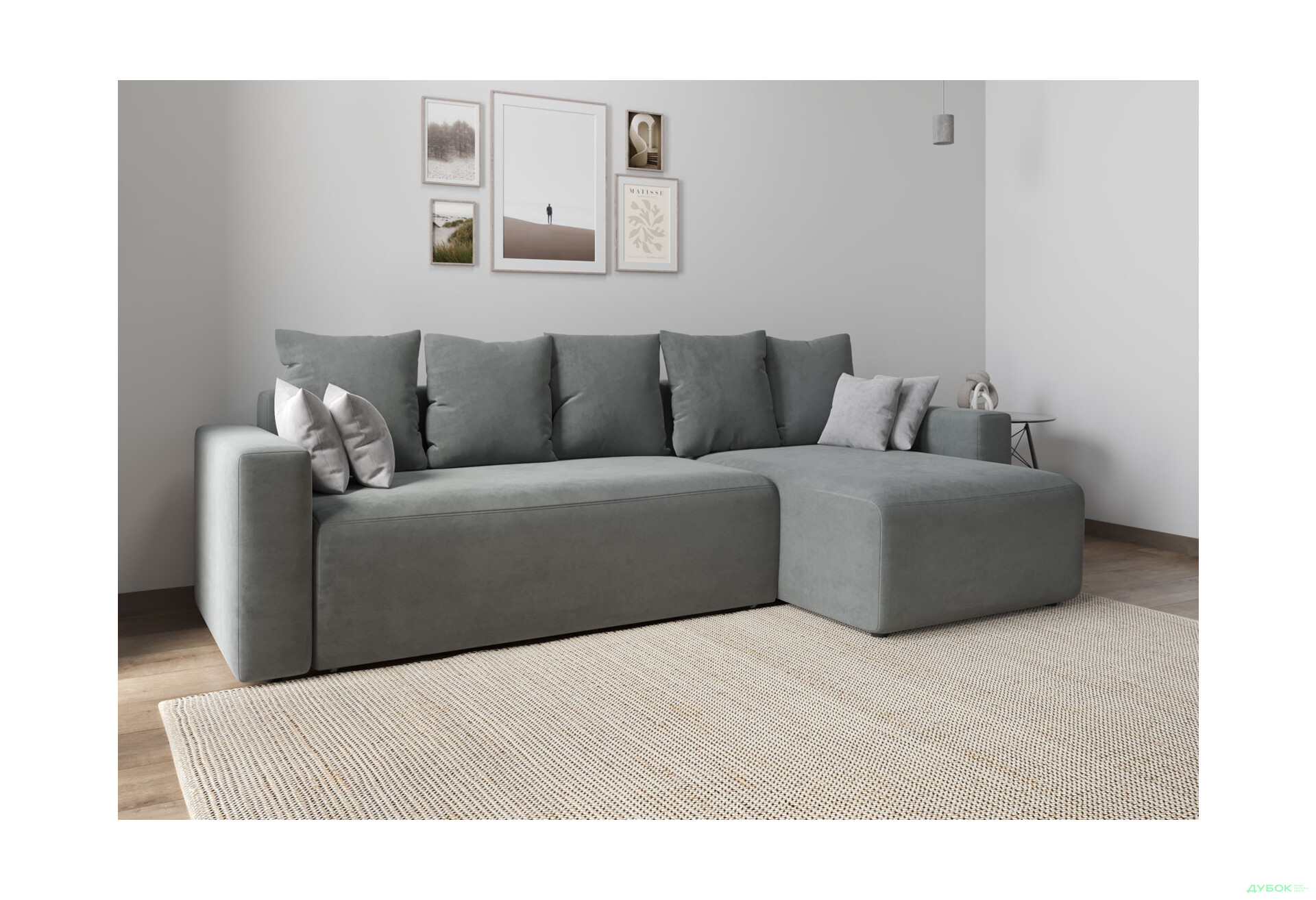 М'який куточок Vika Вейдер B 270x145 см сірий (Simple 27/Simple 28) - Зображення 2 Зображення 2 - М'який куточок Vika Вейдер B 270x145 см сірий (Simple 27/Simple 28)