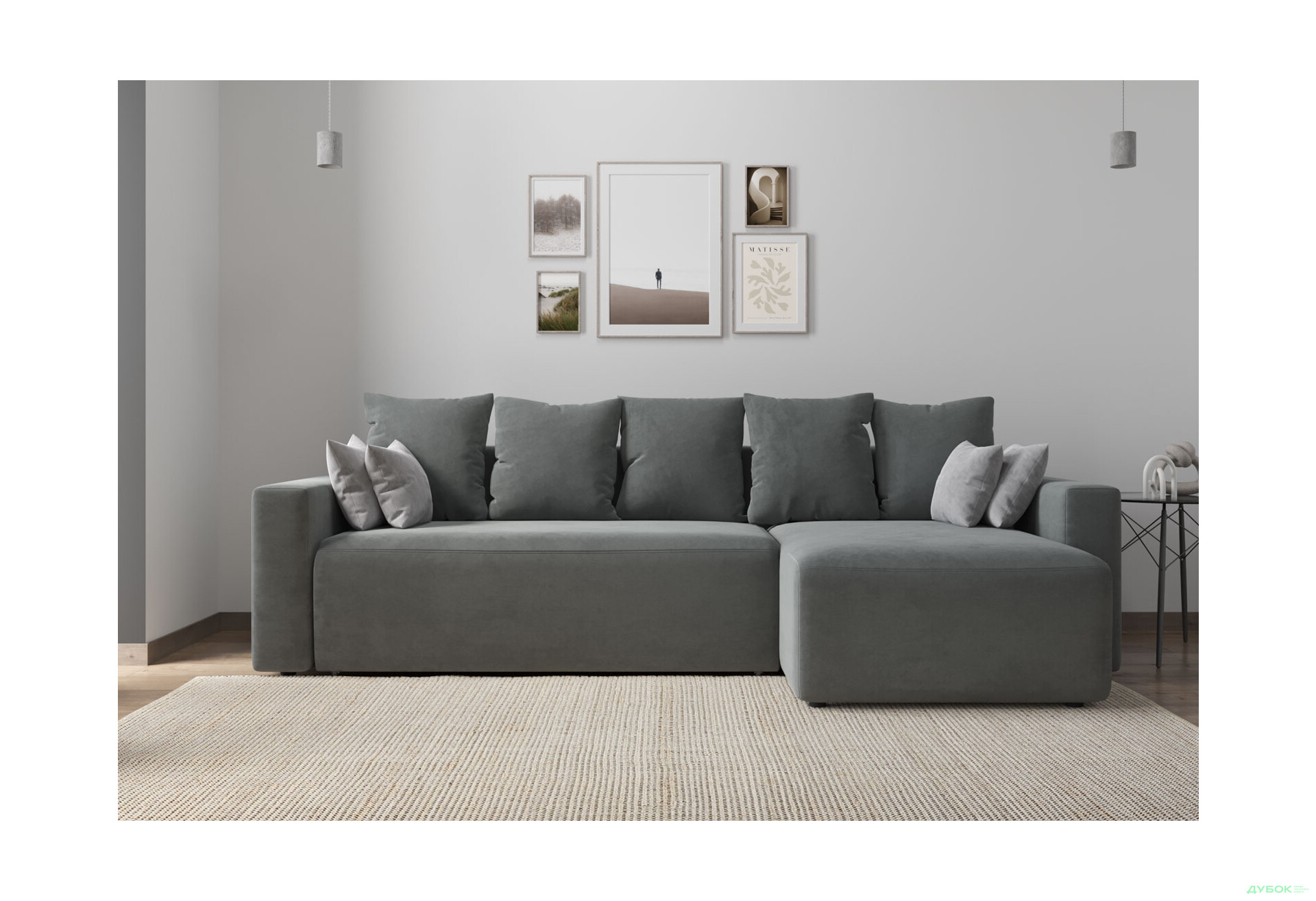 М'який куточок Vika Вейдер B 270x145 см сірий (Simple 27/Simple 28) - Зображення 3 Зображення 3 - М'який куточок Vika Вейдер B 270x145 см сірий (Simple 27/Simple 28)