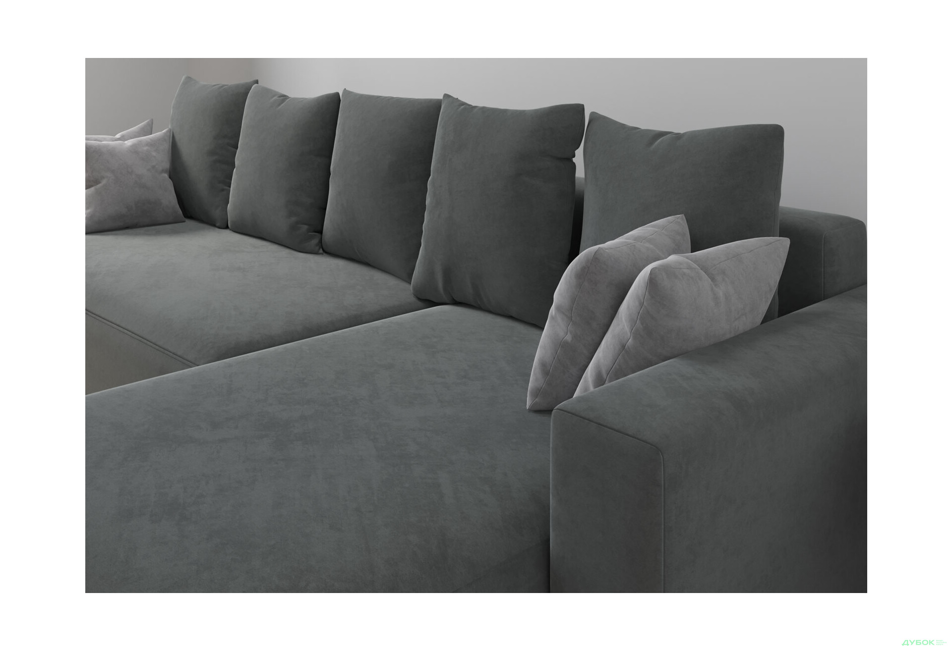 М'який куточок Vika Вейдер B 270x145 см сірий (Simple 27/Simple 28) - Зображення 4 Зображення 4 - М'який куточок Vika Вейдер B 270x145 см сірий (Simple 27/Simple 28)