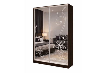 Шафа-купе Київський стандарт 2-дверна з худ.матуванням 180x240x60 см