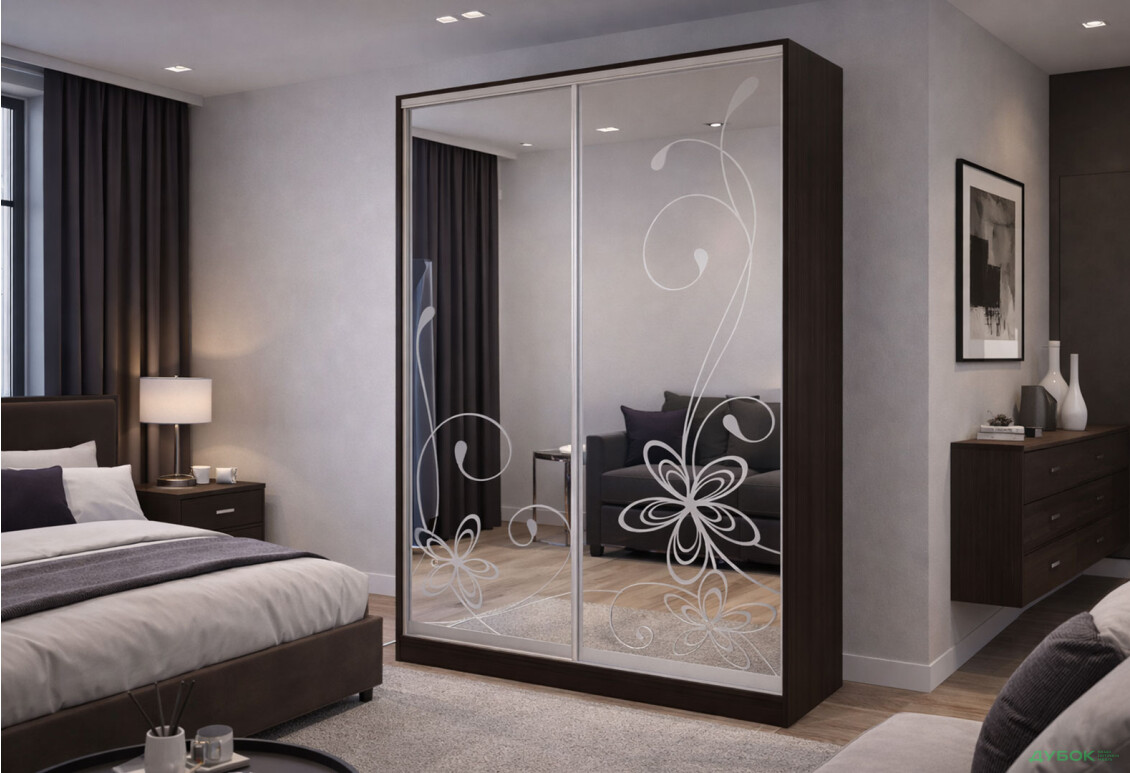 Изображение 2 - Шкаф-купе Киевский стандарт 2-дверный с худ.матированием 180x240x60 см