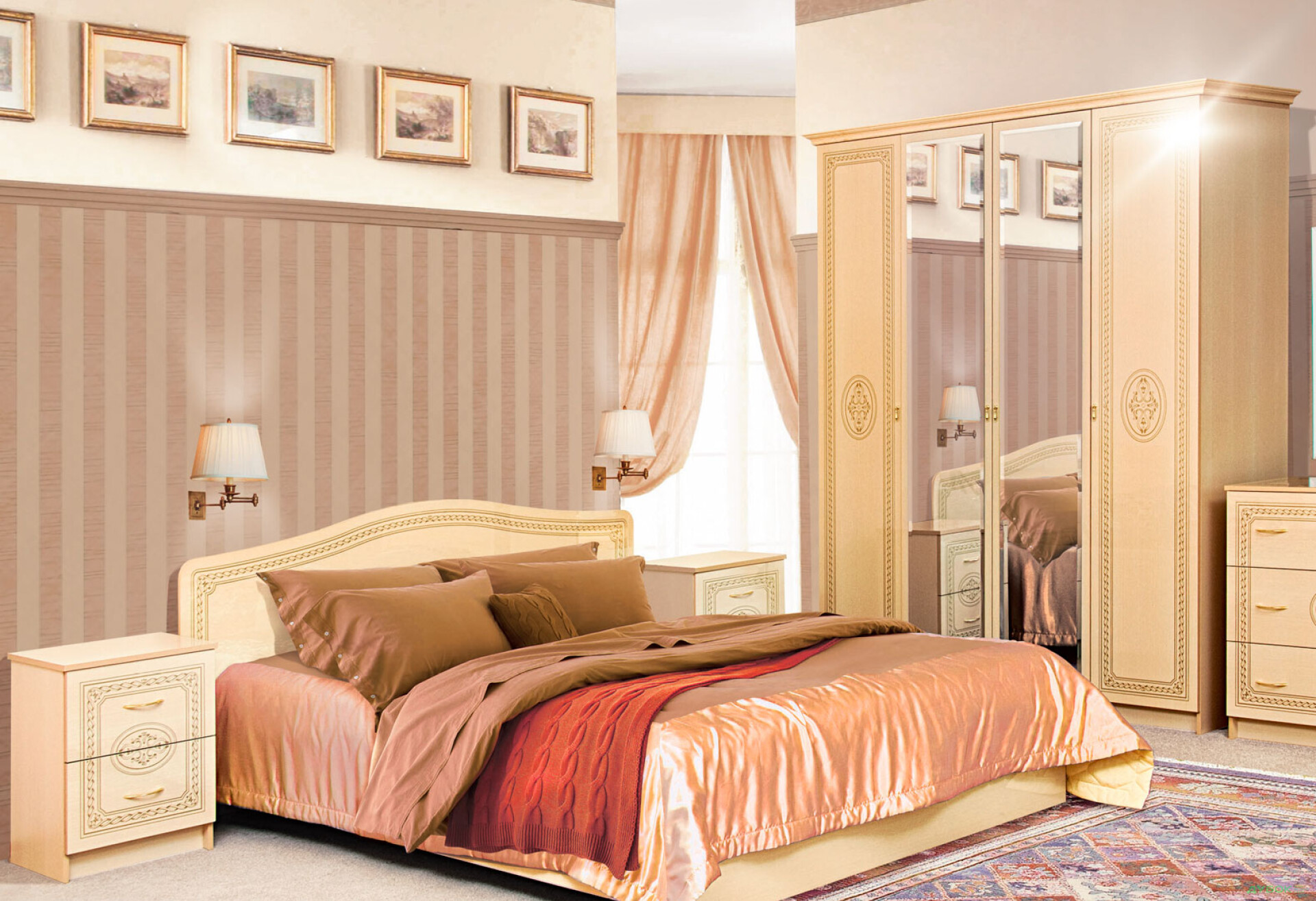 Фото 1 - Модульна спальня Флоренція Світ Меблів