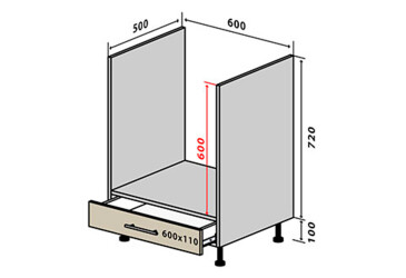 Н12 Тумба для духовки 1Ш New Максима Вип-Мастер