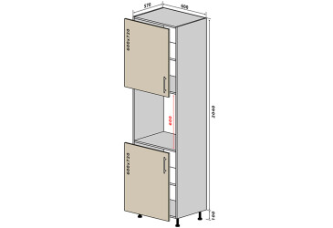 Н18 Пенал 214 New Интерно Глянец/ Interno Gloss Вип-Мастер