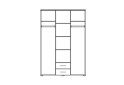 Фото 2 - Шафа Світ Меблів Круїз 3-дверна з 2 шухлядами та дзеркалом 137 см Дакар/Білий