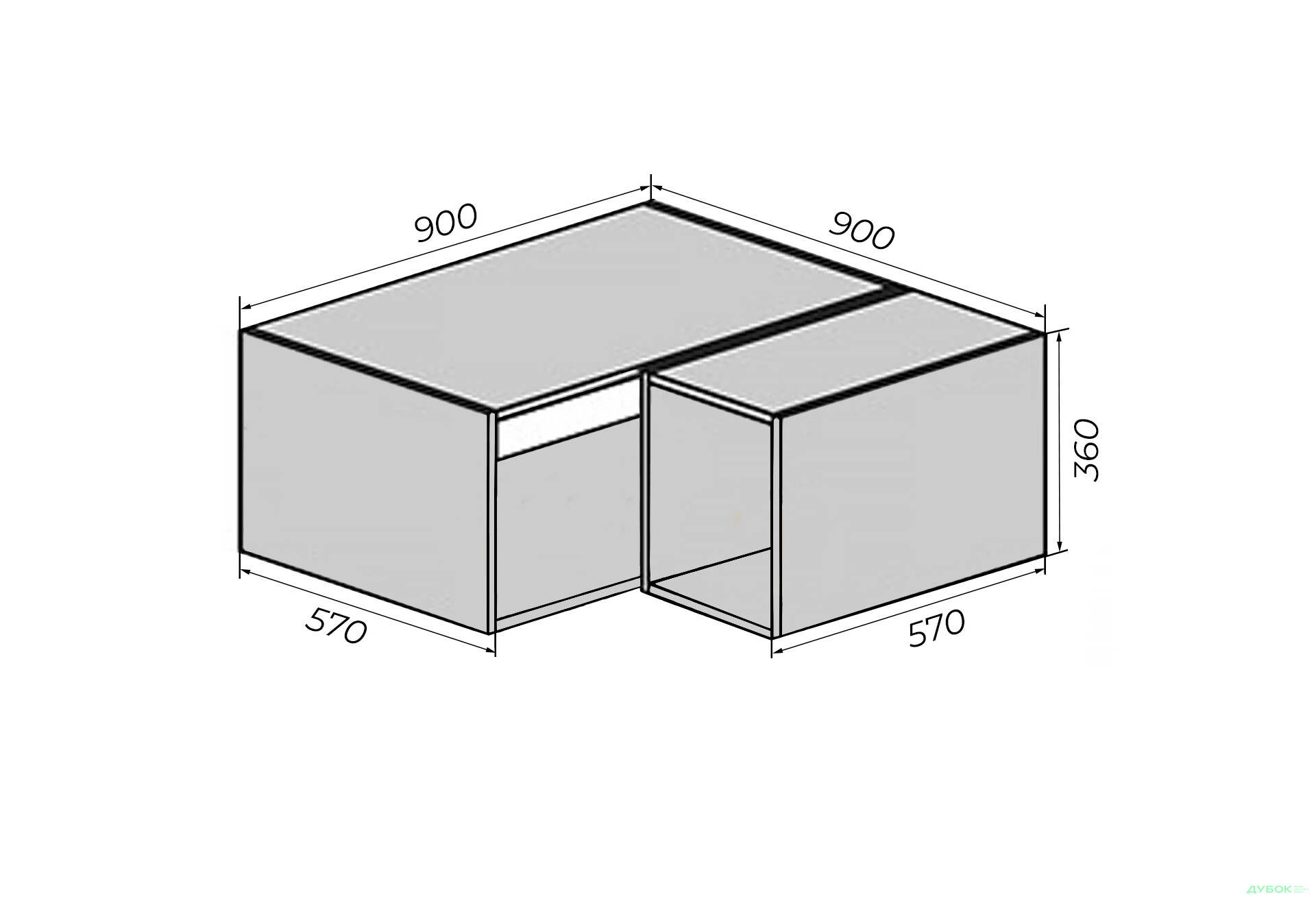 Зображення 1 - Корпус №80 в 900*360 Luxe VIP-master