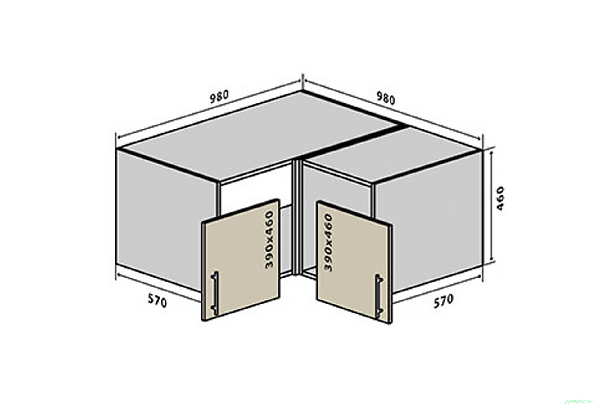 Изображение 1 - В83 Тумба угловая 98 МоДа / MoDa Вип-Мастер