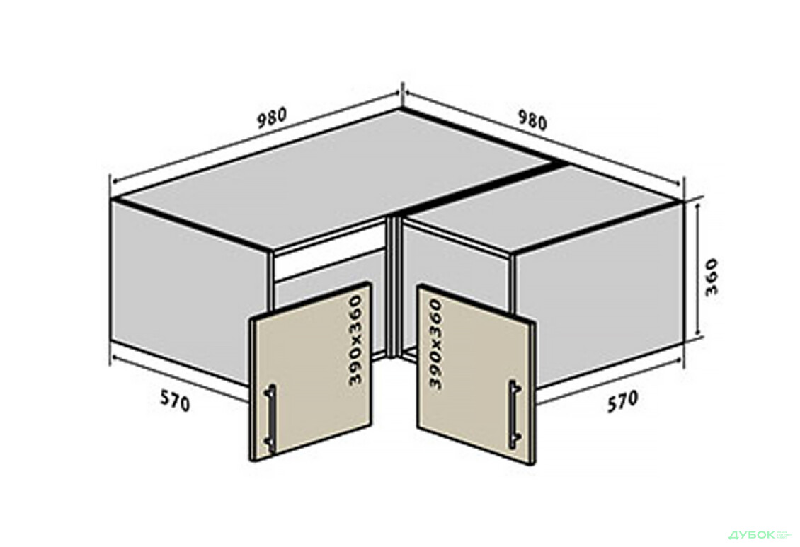 В81 Тумба кутова 98 Максіма VIP-master