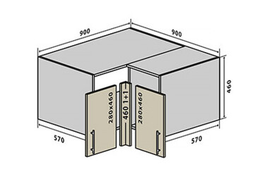 В82 Тумба угловая 90 Максима Люкс Вип-Мастер