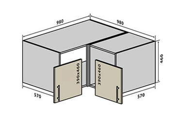 В83 Тумба кутова 98 Верона VIP-master