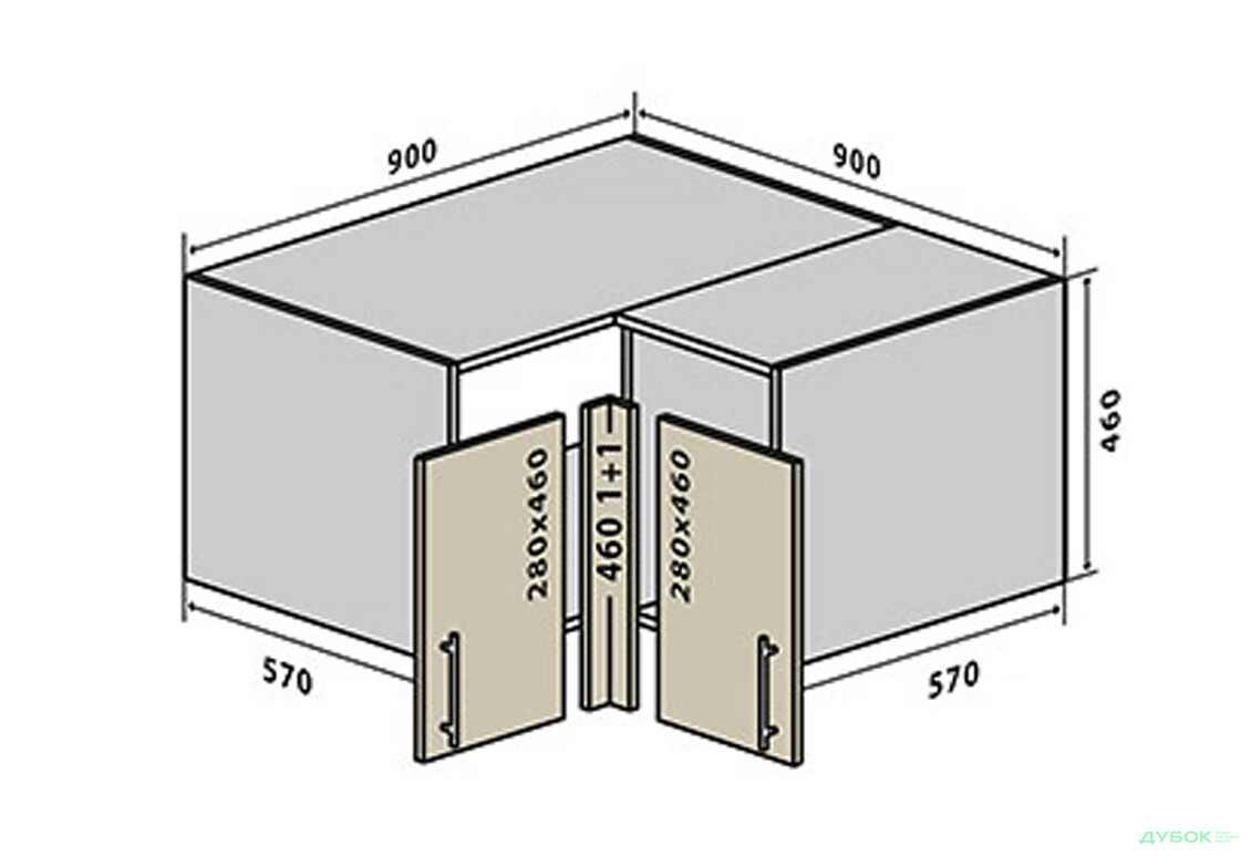 В82 Тумба кутова 90 Верона Люкс VIP-master - Зображення 1 Зображення 1 - В82 Тумба кутова 90 Верона Люкс VIP-master