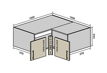 В81 Тумба кутова 100 Парма Люкс VIP-master
