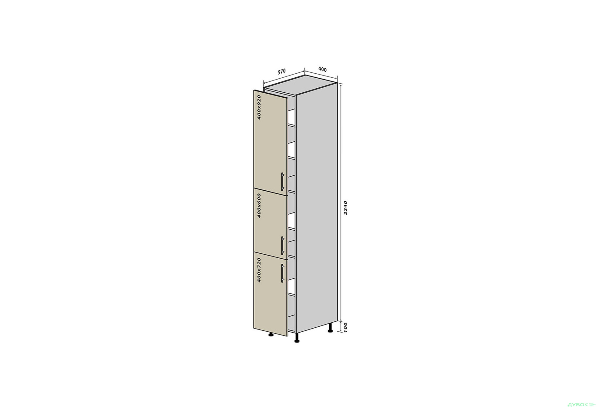 Зображення 1 - Н42 Пенал 40х234 Флет VIP-master