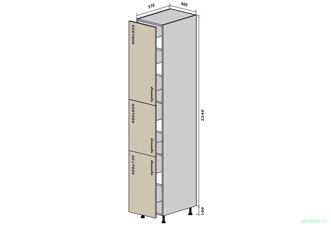 Н42 Пенал 40х234 Інтерно / Interno VIP-master - Зображення 1 Зображення 1 - Н42 Пенал 40х234 Інтерно / Interno VIP-master