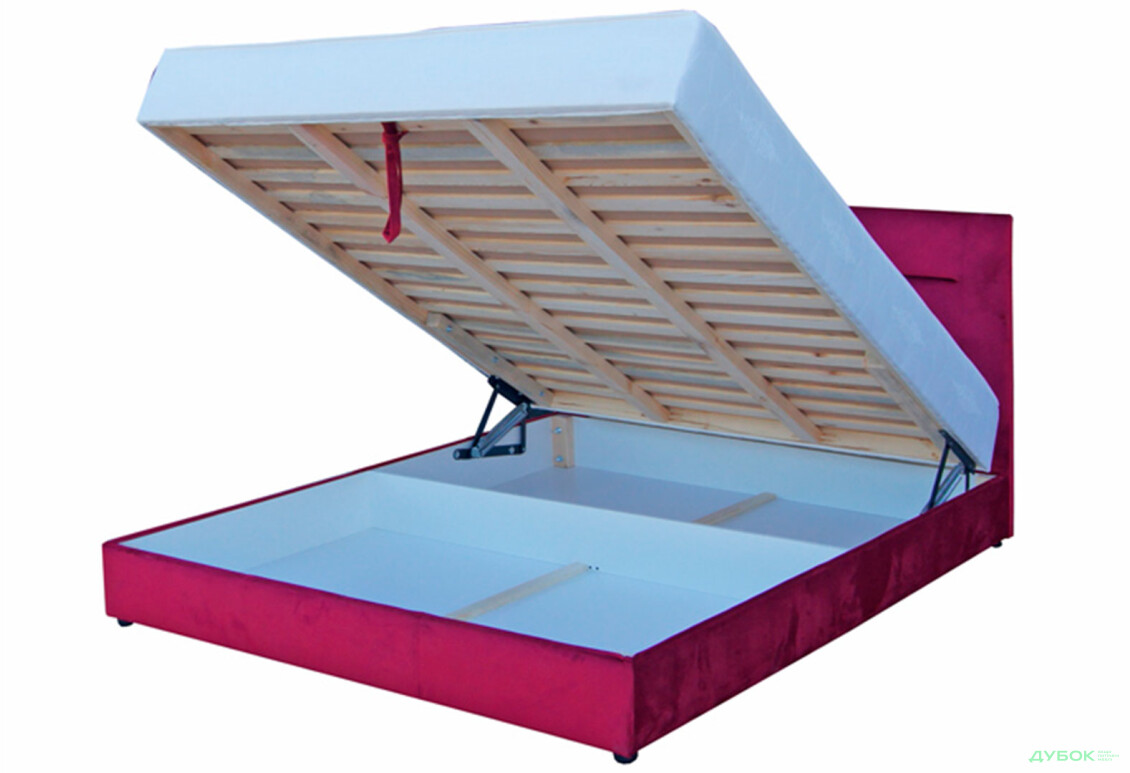 Фото 9 - Ліжко-подіум Vika Горизонт 140х200 см підйомне, матрац жакард, незалежний блок