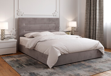 Ліжко-подіум Vika Горизонт 160х200 см підйомне, матрац жакард, незалежний блок