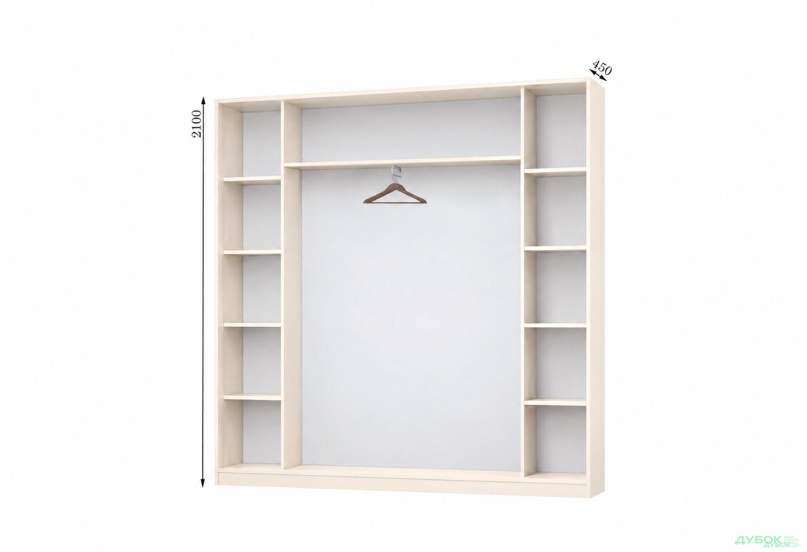 Корпус Комби 2200х450 Шкаф-купе 3D 2200