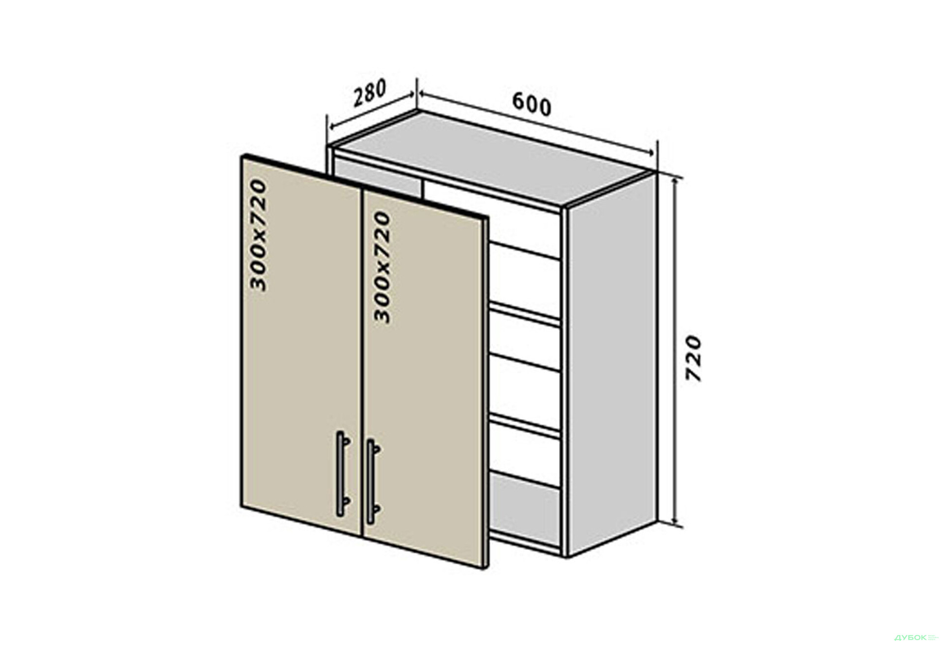 В6 Тумба 2Д 60 Родос Вип-Мастер - Изображение 1 Изображение 1 - В6 Тумба 2Д 60 Родос Вип-Мастер
