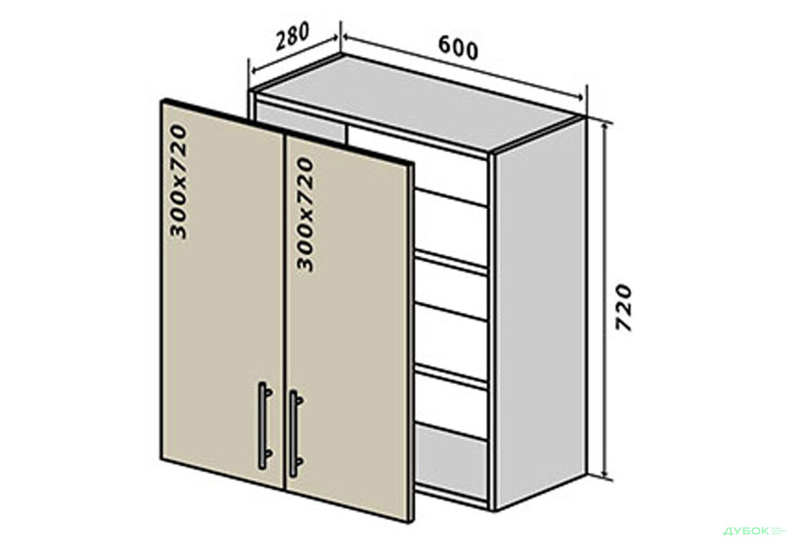 В6 Тумба 2Д 60 Родос Вип-Мастер - Изображение 1 Изображение 1 - В6 Тумба 2Д 60 Родос Вип-Мастер