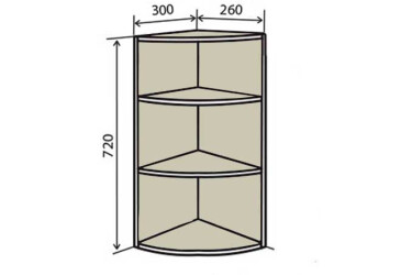 В15R Полки угловые 72 Родос Вип-Мастер