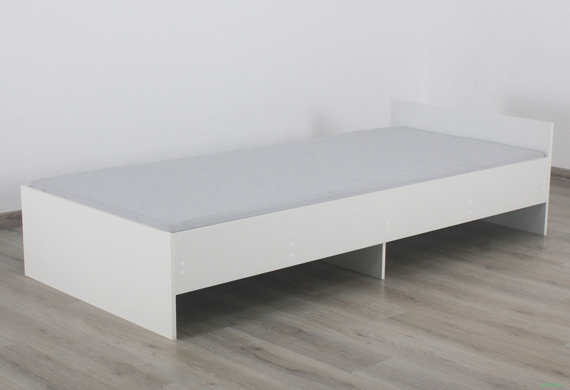 Фото 2 - Ліжко Elegant біле (90х200) ДСП + матрац ППУ 