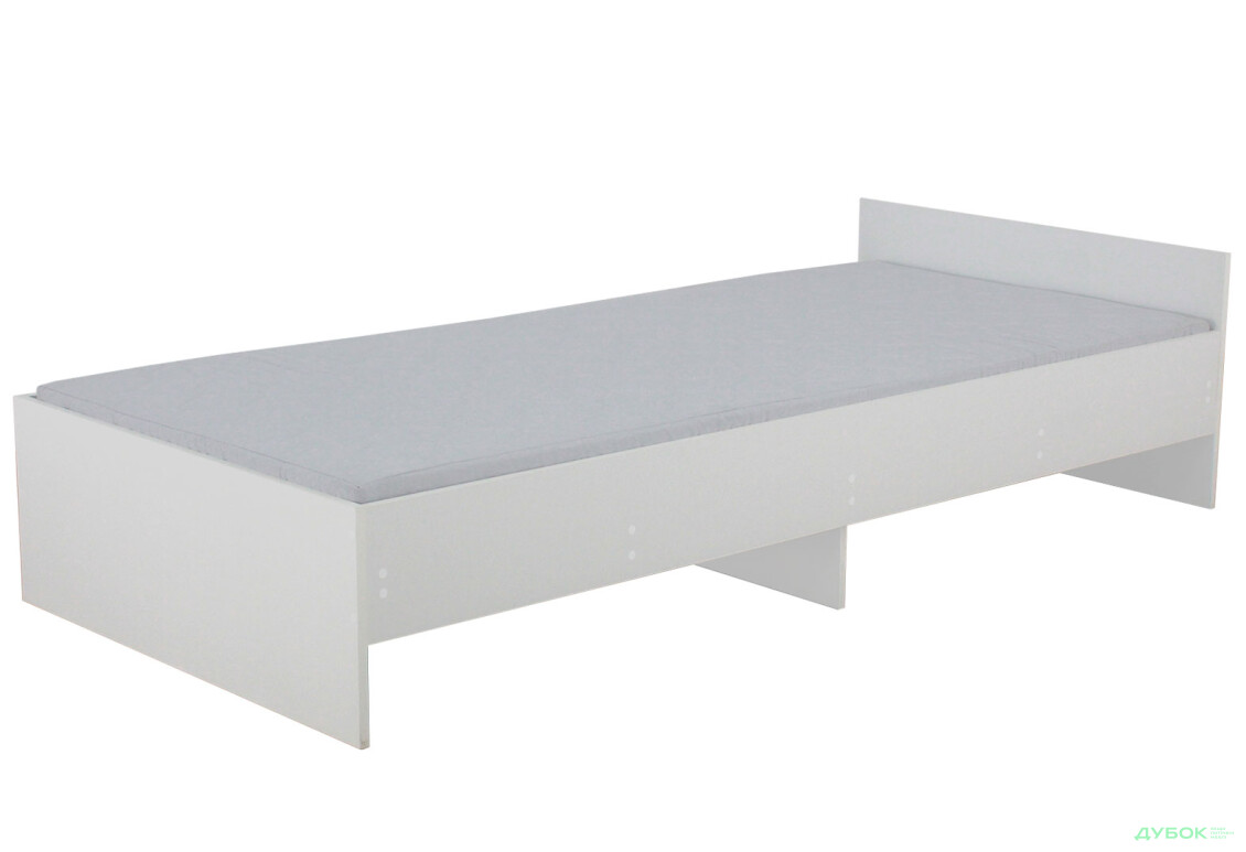 Кровать Элегант белая (90х200) ДСП + матрац ППУ 
