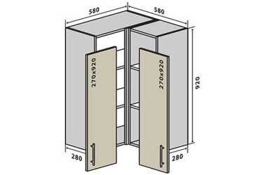 В58 Тумба угловая 58 Родос Вип-Мастер