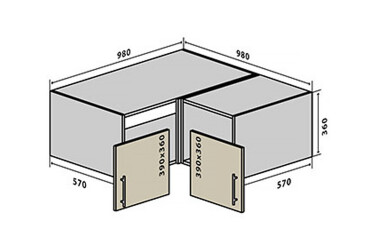 В81 Тумба угловая 98 Родос Вип-Мастер