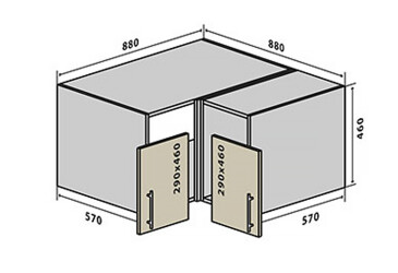 В82 Тумба кутова 88 Родос Вип-Мастер