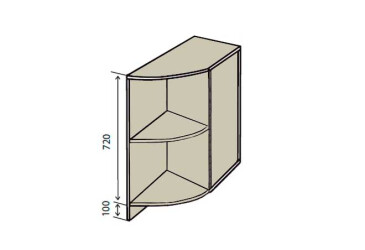 Н17R Полки угловые Родос Вип-Мастер
