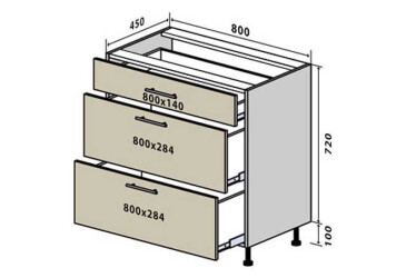 Н29 Тумба 3Ш 80 Родос VIP-master