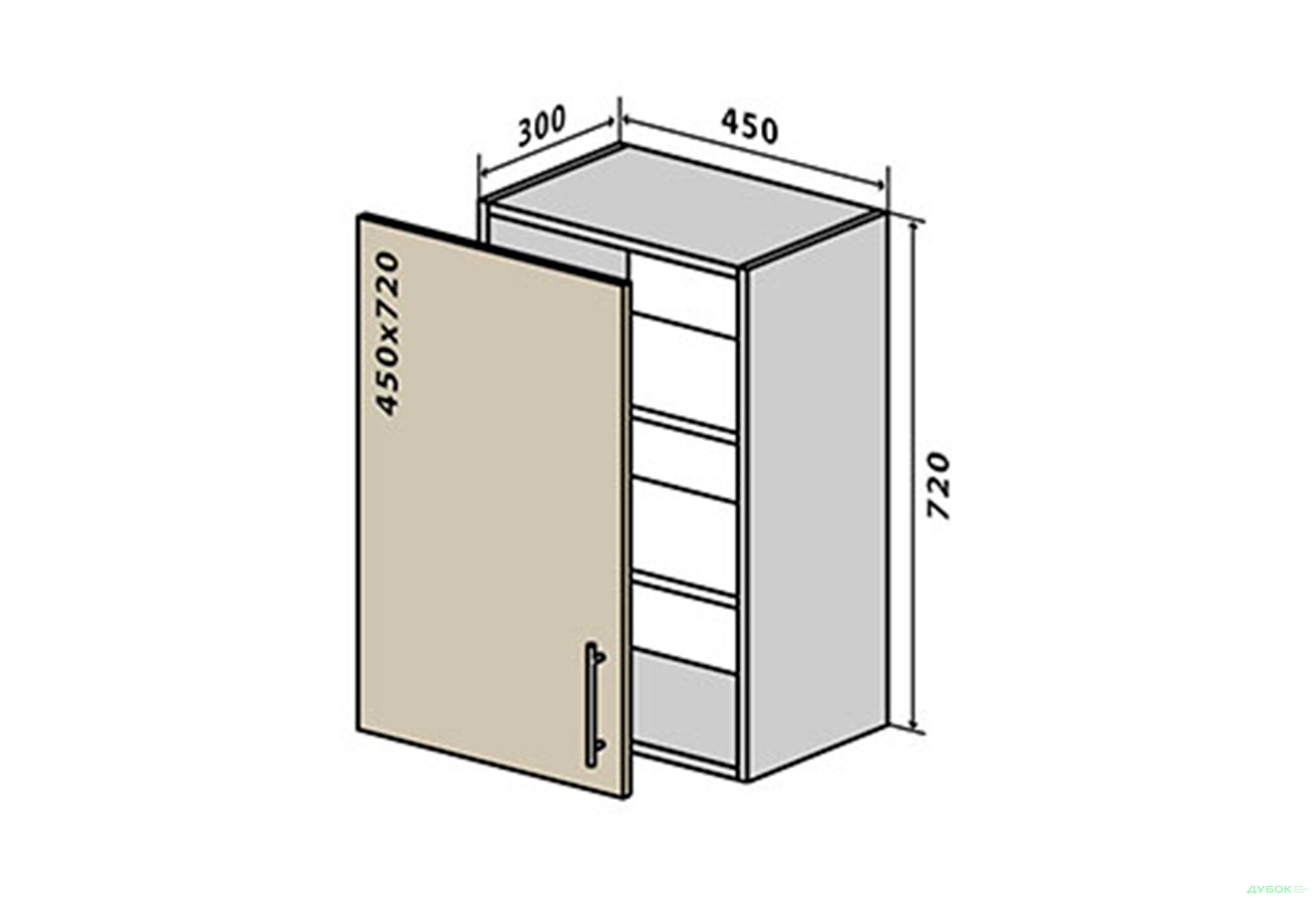 В4 Тумба 1Д 45 Родос Люкс VIP-master - Зображення 1 Зображення 1 - В4 Тумба 1Д 45 Родос Люкс VIP-master