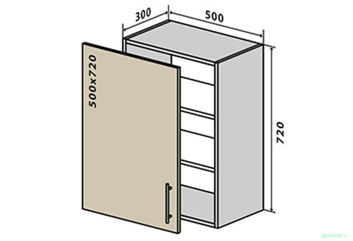 В5 Тумба 1Д 50 Родос Люкс Вип-Мастер