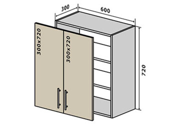 В6 Тумба 2Д 60 Родос Люкс Вип-Мастер