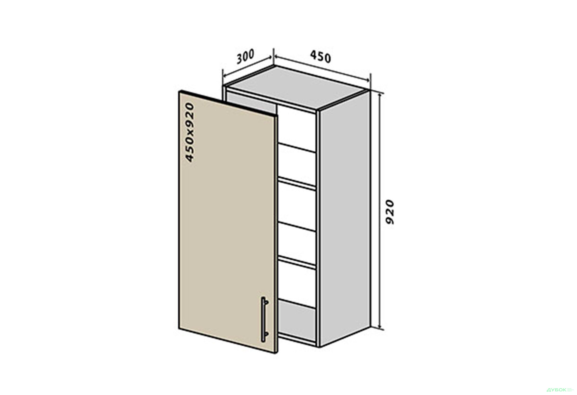 Зображення 1 - В44 Тумба 1Д 45 Родос Люкс VIP-master