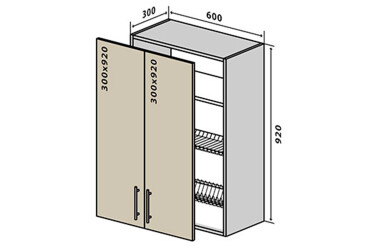 В47 Тумба 2Д 60 Сушка Родос Люкс VIP-master