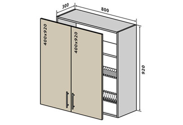 В49 Тумба 2Д 80 Сушка Родос Люкс VIP-master