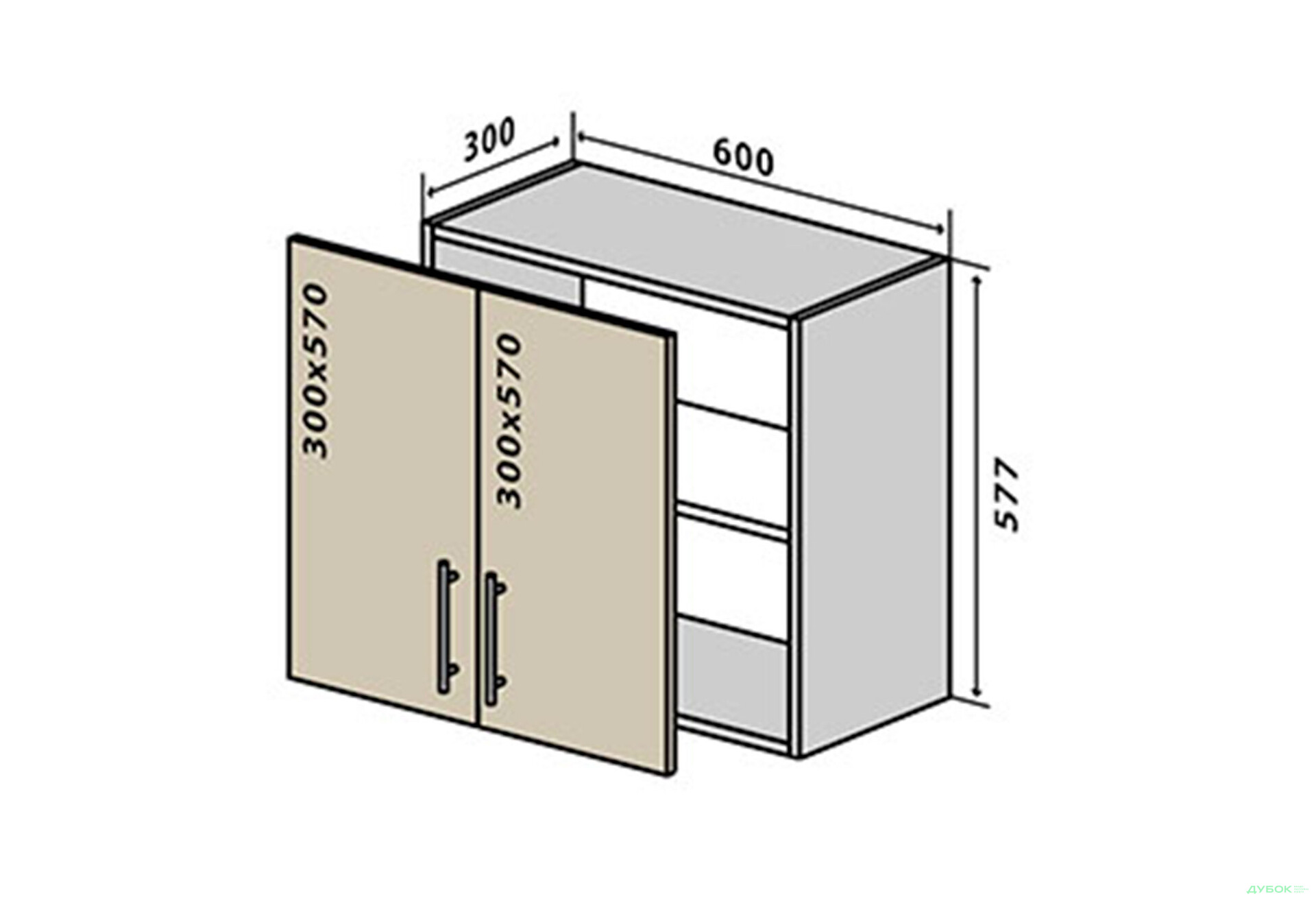 Изображение 1 - В53 Тумба 2Д 60 Родос Люкс Вип-Мастер