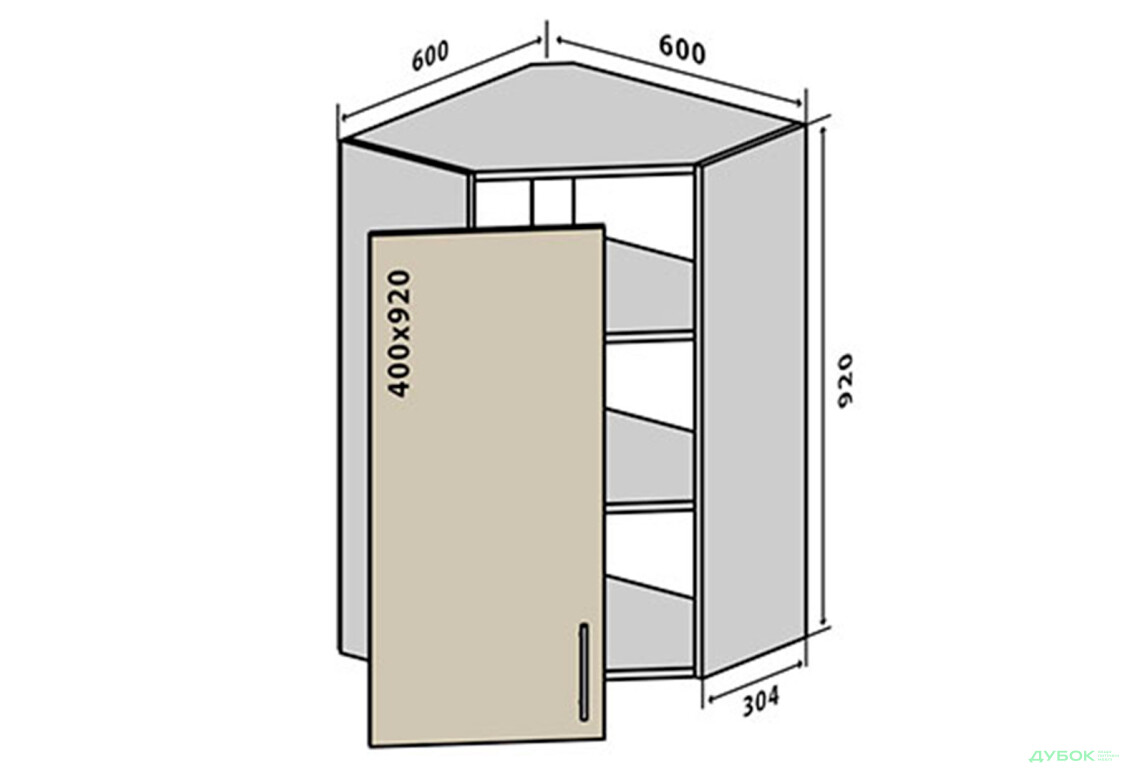 В54 Тумба 1Д 60 Родос Люкс VIP-master - Зображення 1 Зображення 1 - В54 Тумба 1Д 60 Родос Люкс VIP-master